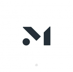 M monogram bold, modern and minimalistic #brandmark #Logo ...