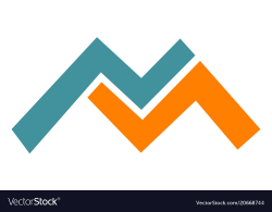 Letter m modern logo