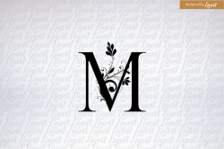 M initial, monogram M, custom M logo, custom m initial By ...