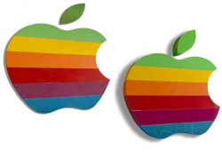 Apple\'s original rainbow office signs hit the auction block ...