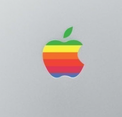 I remember when the apple logo was rainbow like this ...