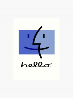 Vintage Macintosh Retro Hello Logo Mac Shirt Mac Stickers | Art Print