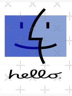 Vintage Macintosh Retro Hello Logo Mac Shirt Mac Stickers | Art Board Print