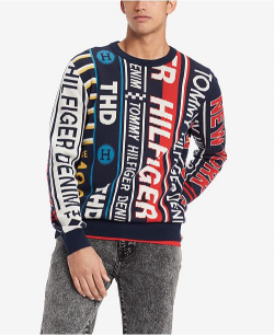 Tommy Hilfiger Denim Men\'s Banner Regular-Fit Logo Sweater