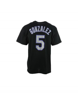 Men\'s Carlos Gonzalez Colorado Rockies Official Player T-Shirt