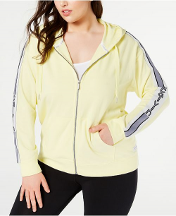 Calvin Klein Plus Size Vertical-Logo Zip Hoodie & Reviews ...