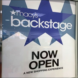 Macys Backstage Stacked Signage Goes Vertical | Vertical ...