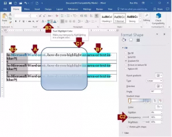 In Microsoft Word 2016, how do you highlight an area or text ...