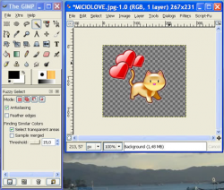 transparent image with GIMP