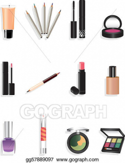 Vector Art - Cartoon makeup . Clipart Drawing gg57889097 ...