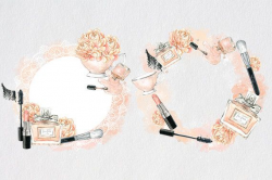 Women Scrapbook Clipart Print, Romantic Blush Watercolor ...