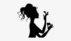 Makeup clipart silhouette, Makeup silhouette Transparent ...