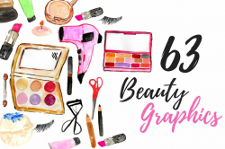 Large watercolor makeup clipart By Writelovely ...