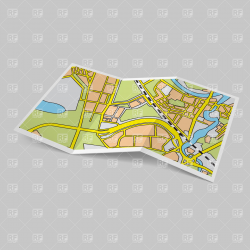 Folded Map Clipart