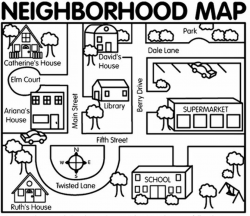 Neighborhood Map Clipart