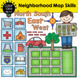 Neighborhood Map Skills Clip Art