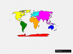 Simple Continents Map With Antarctica Clip art, Icon and SVG ...