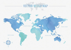 Watercolor World Map Vector - Download Free Vectors, Clipart ...