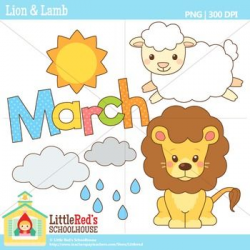 March Clipart - Lion and Lamb | Teaching Things :)) | Lion, lamb ...