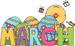 March Calendar Word Clipart #1 | Preschool | March images, March ...