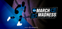 March Madness basketball game header - Vector download