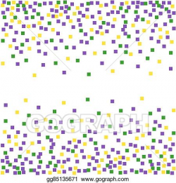 EPS Illustration - Mardi gras background with confetti ...