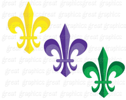 Fleur de Lis Clipart Mardi Gras Clip Art Digital Fleur de Lis Clipart  Printable Fleur de Lis Clip Art Mardi Gras - Instant Download