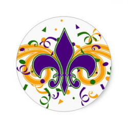 Mardi gras fleur de lis sticker aa abb fa a waf byvr image #7614