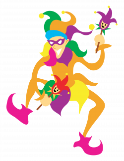 Mardi Gras Dancing Jester 3 Clip Art - New Orleans Free ...