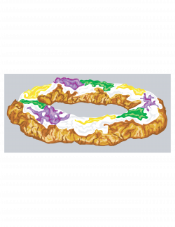 Mardi Gras King Cake - New Orleans Free Vector Clip Art
