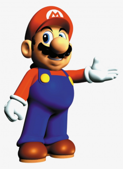 Mario Presenting Artwork - Super Mario 64 Mario Png - Free ...