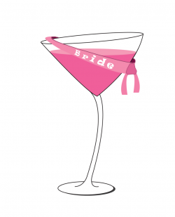 Martini glass bachelorette clip art image - Clip Art Library