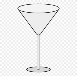 Glass Clipart Martini - Black And White Martini Glass ...