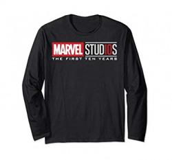 Amazon.com: Marvel Studios First Ten Years White Logo Long ...