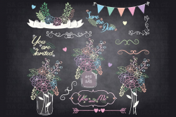 Chalkboard Mason jar Clipart ~ Illustrations ~ Creative Market