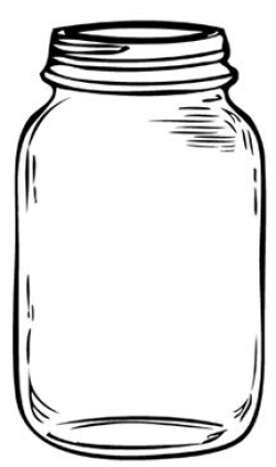 Free mason jar tempplates an ink drawing of a mason jar ...