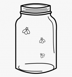 Free Cut File Download Mason Jar & Fireflies, Free - Line ...