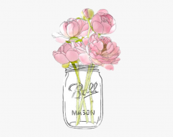 Flower In Mason Jar Sticker #1038774 - Free Cliparts on ...