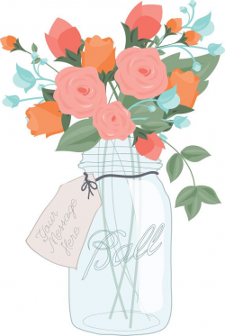 Rustic mason jar clipart - Clip Art Library