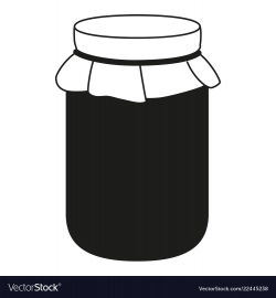 Black and white jam jar silhouette
