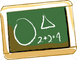 Personal School Math Chalkboard | Christian Classroom Clipart