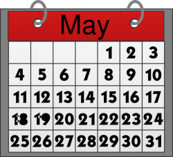 May Calendar Clip Art at Clker.com - vector clip art online, royalty ...