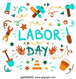 Vector Clipart - Labor day. 1 may. Vector Illustration gg96582903 ...