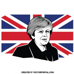 Politician Theresa May - Free vector image in AI and EPS format.