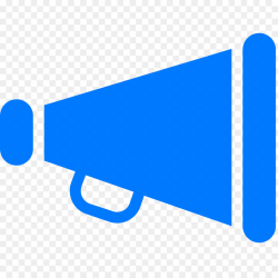 Megaphone, Blue, Text, transparent png image & clipart free download