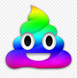 Megaphone Clipart Emoji - Rainbow Poop Emoji Png Transparent Png ...