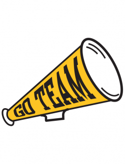 Gold Go Team Megaphone Temporary Tattoo