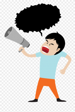 Vector Megaphone Man Shouting - Cartoon On Loud Speaker Clipart ...