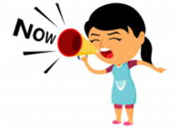 Mother character shouting now on megaphone clipart » Clipart Station