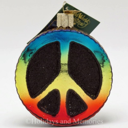 Merck Old World Christmas Peace Sign Ornament 36152